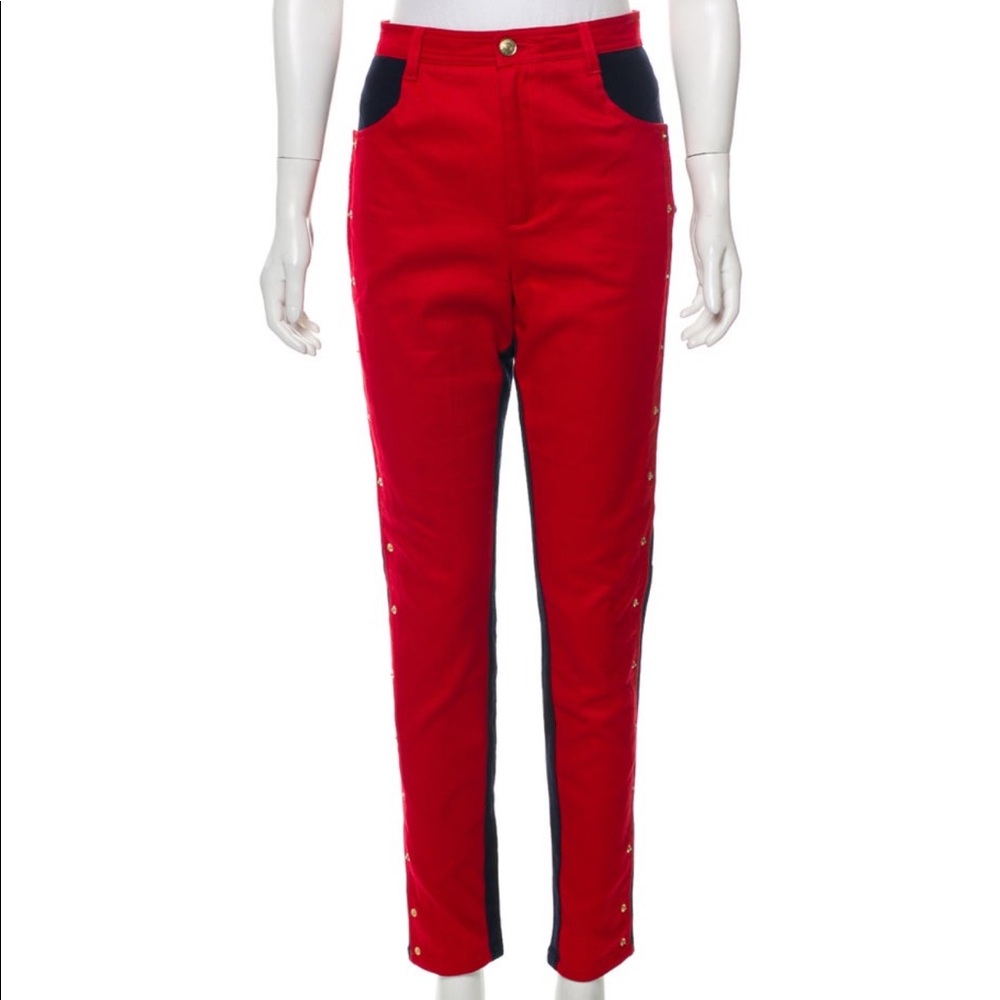 Authentic Kenzo color block high rise jeans